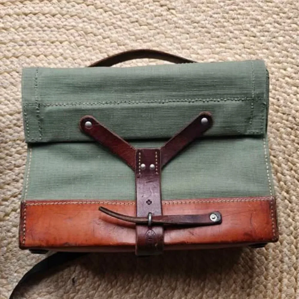Vintage 1950s and 1960s Swiss Army Pannier Bike Bags - Picture 3 of 10
